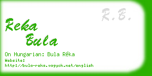 reka bula business card